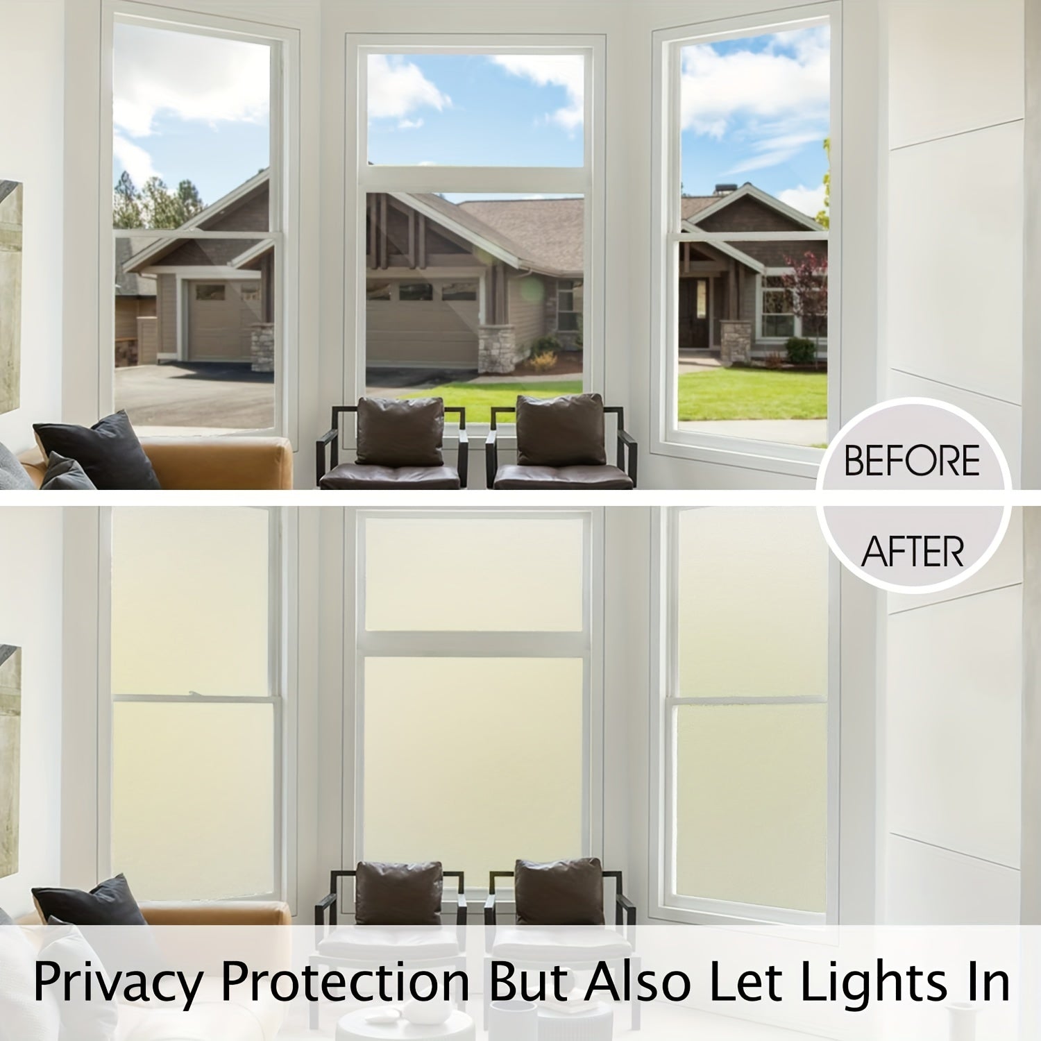 Frosted Glass Sticker for Home Privacy in Kitchen & Bathroom