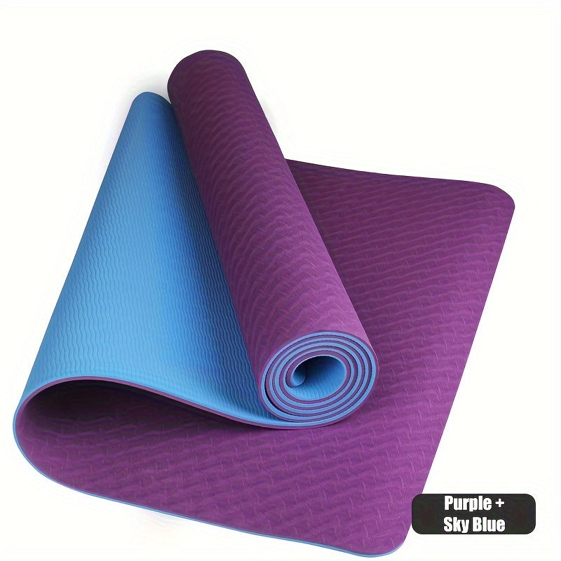 TPE Non-slip Soft Yoga Mat Thicken Widen Mute Fitness Mat 183x66x0.6cm
