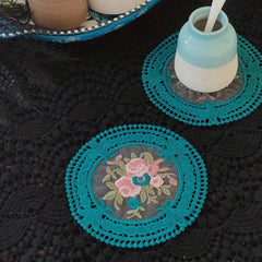 PET Round Coaster Light Lace Anti-scalding Heat Insulation Mat