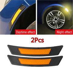 2pcs Carbon Fiber Car Wheel Eyebrows Edge Protection Strip