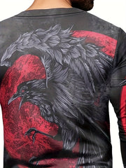 EAGLE 3d Print Men's Long Sleeve Novelty T shirt for Autumn