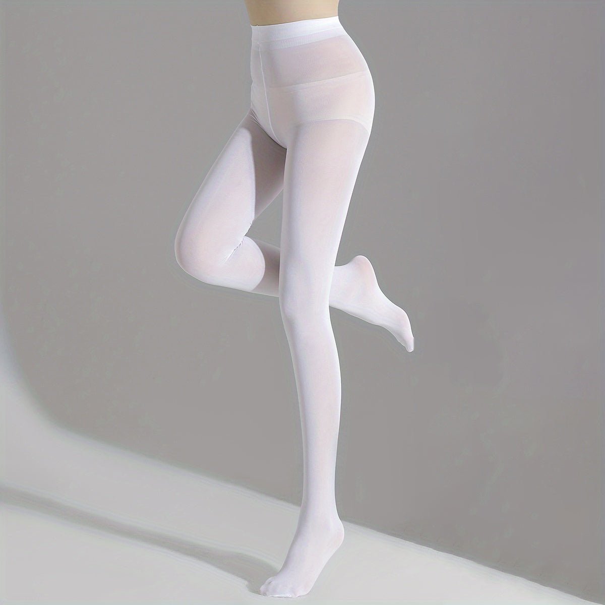 Opaque High Waist Slim Tights Footed Pantyhose Women's Stockings