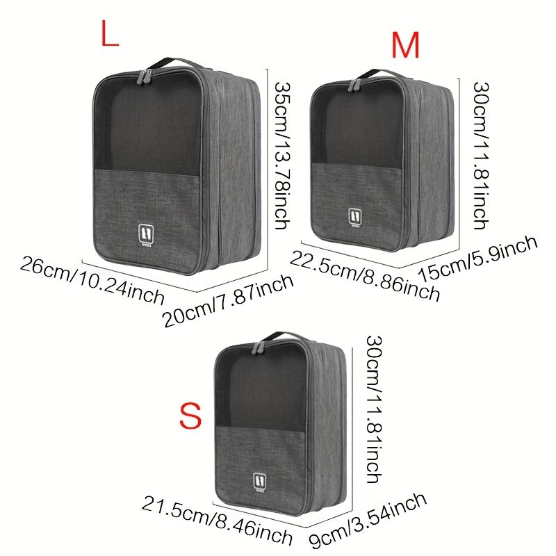 Portable Shoes Storage Bag For Travel Three Layers Storage Bag