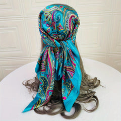 Paisley Print Bandana Classic Print Square Scarf Silk Scarf Head Wrap