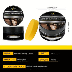 110g Car Leather Refurbishment Paste - Clean, Brighten & Protect