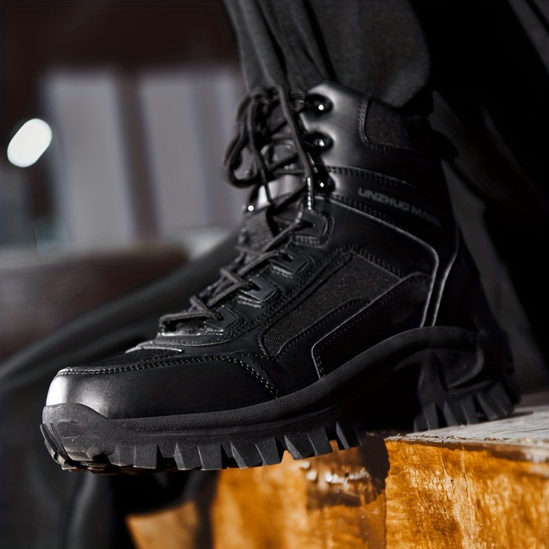 Men's Zipper Tactical Boots for Outdoor Adventure