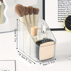Desktop Cosmetic Storage Box Transparent Plastic Box With Compartments