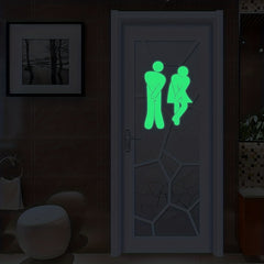 Funny Glow Bathroom Wc Accessories Home Decoration Kitchen Stickers