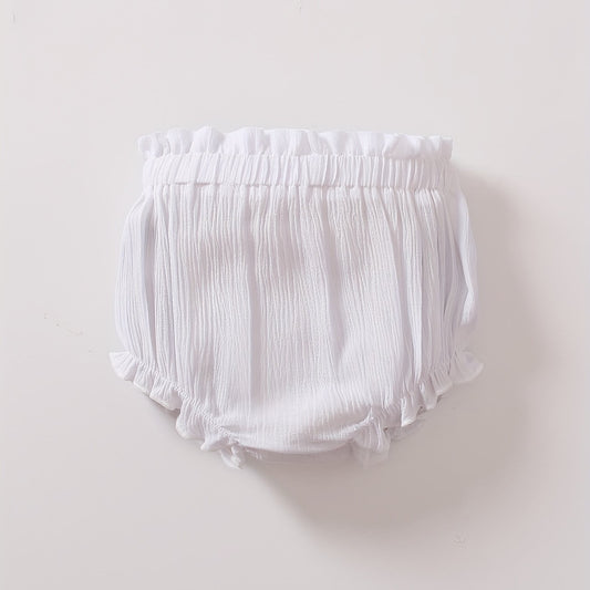 Toddler Baby Girl Boy Bloomer Shorts Ruffle Waist Loose Pants