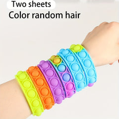 6pcs Silicone Band Bubble Bracelet Relief Toy for Stress Relief