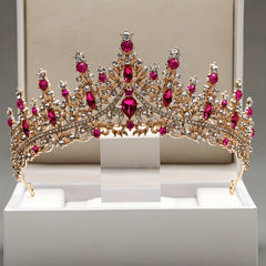 Rhinestone Headband Alloy Crown Wedding Prom