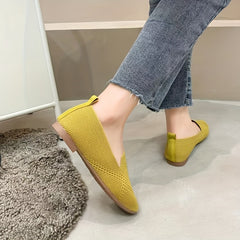 Women's Knitted Ballet Flats Comfortable Slip On Shoes