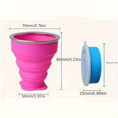 Silicone Folding Water Bottle Portable 180ml 320ml Outdoor Travel