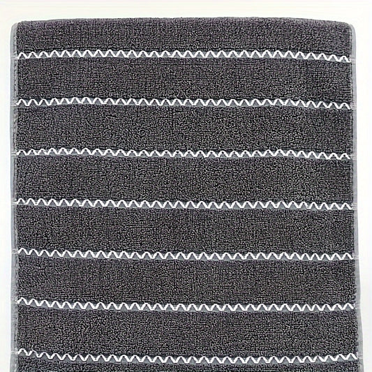 Wavy Striped Pattern Hand Towel Coral Fleece Soft Face Towel