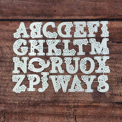 Floral Alphabets Numbers Cutting Die for DIY Craft