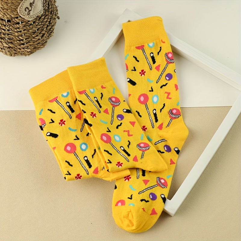 Candy Print Socks Women's Stockings