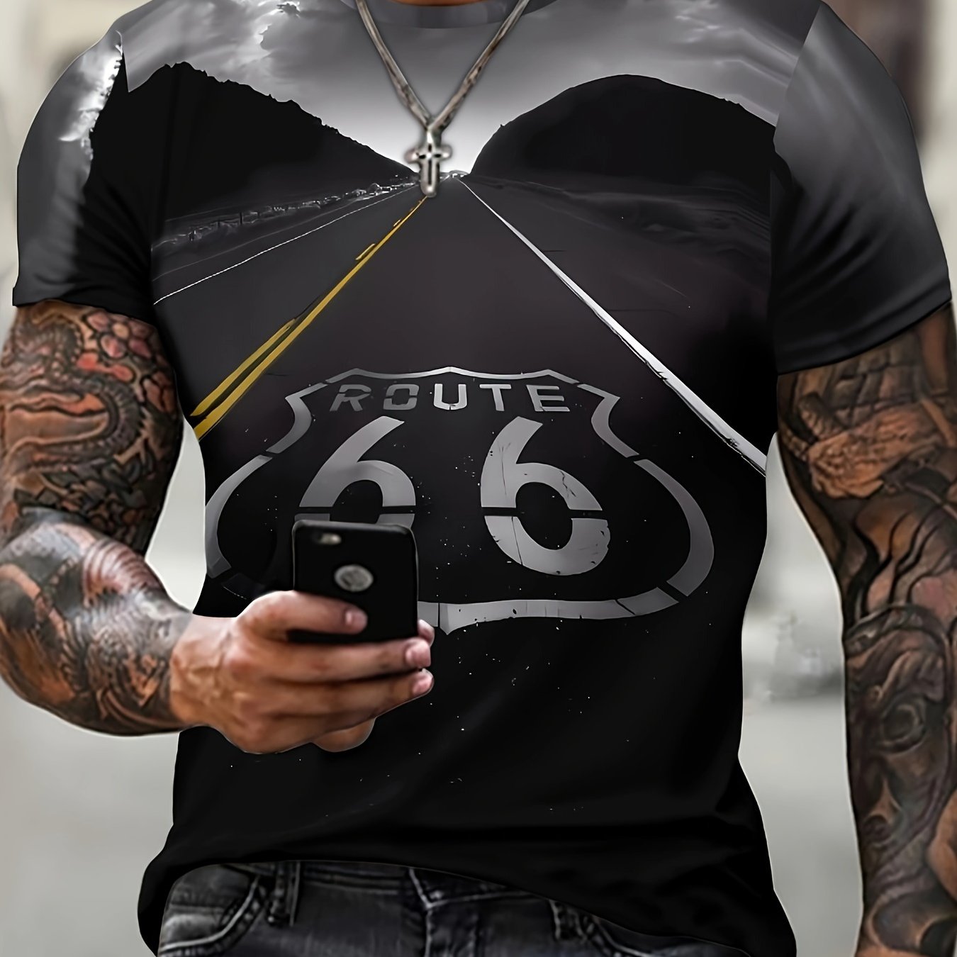 Men's Casual 3D Print Tee Shirt Summer Street Style