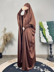 Casual Abaya Dress Women's Plus Solid Batwing Sleeve