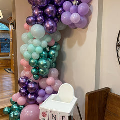 50pc Macaroon Pink Green Purple Balloon Set