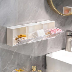 Bathroom Wall Storage Box for Cotton Swabs Lipstick