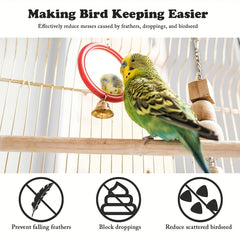 Shell Skirt Mesh Cover Pet Bird Cage Net Cover Stretchy Skirt Birdcage