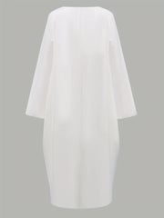 Solid Long Sleeve Baggy Maxi Dress