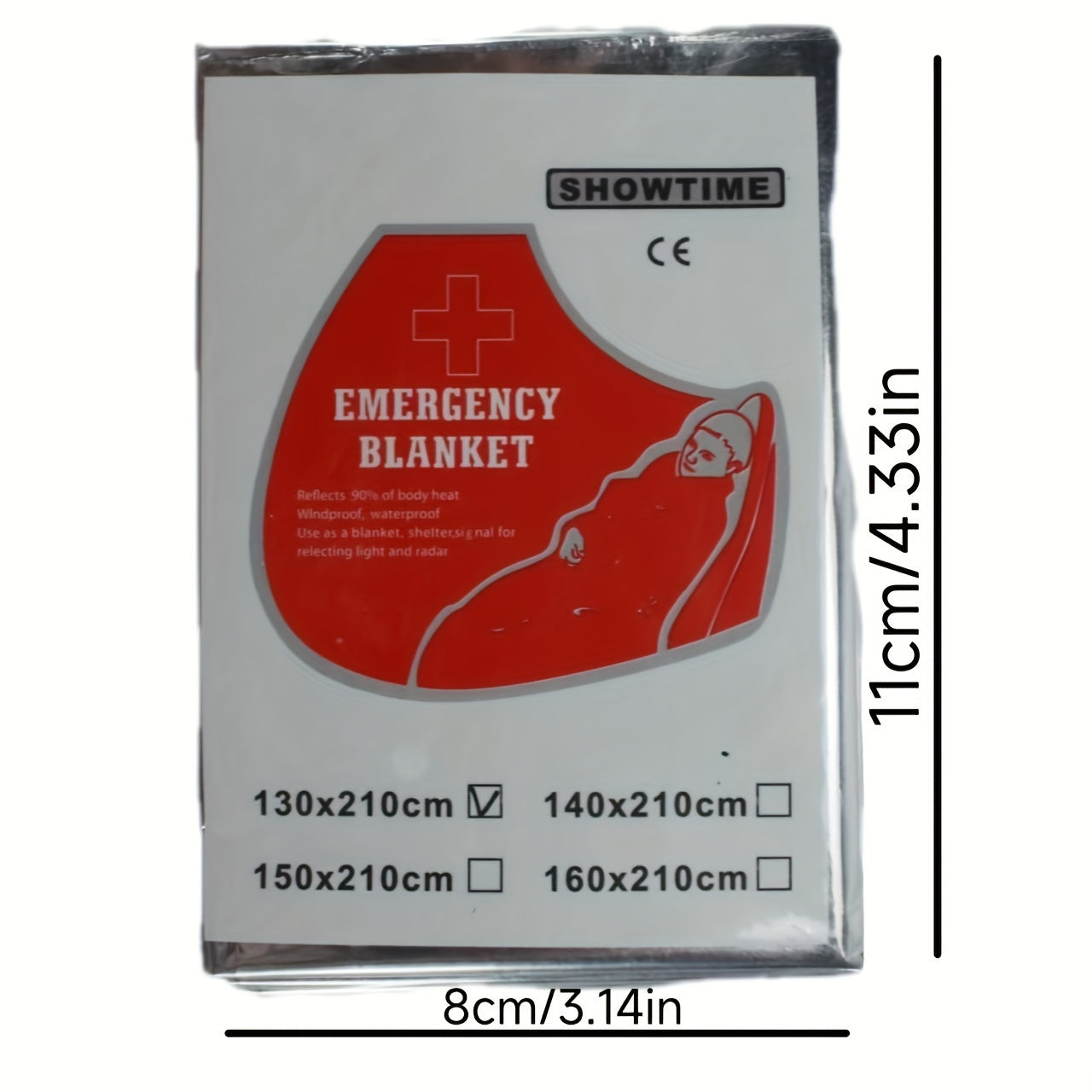 Thermal Survival Blanket Double Sided Silvery Emergency Blanket