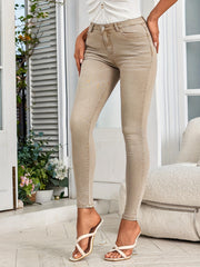 Flaxen Skinny Jeans Vintage Retro Style Denim Pants