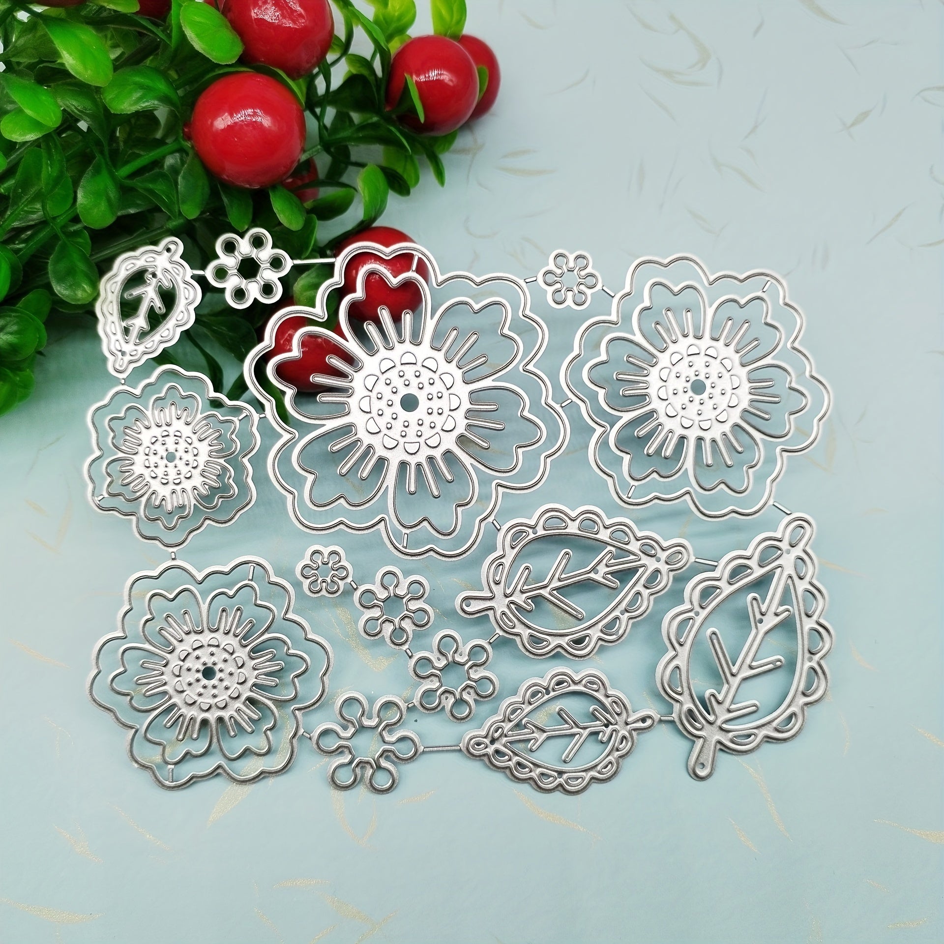 Flowers and Leaves Metal Cutting Dies for DIY Crafts