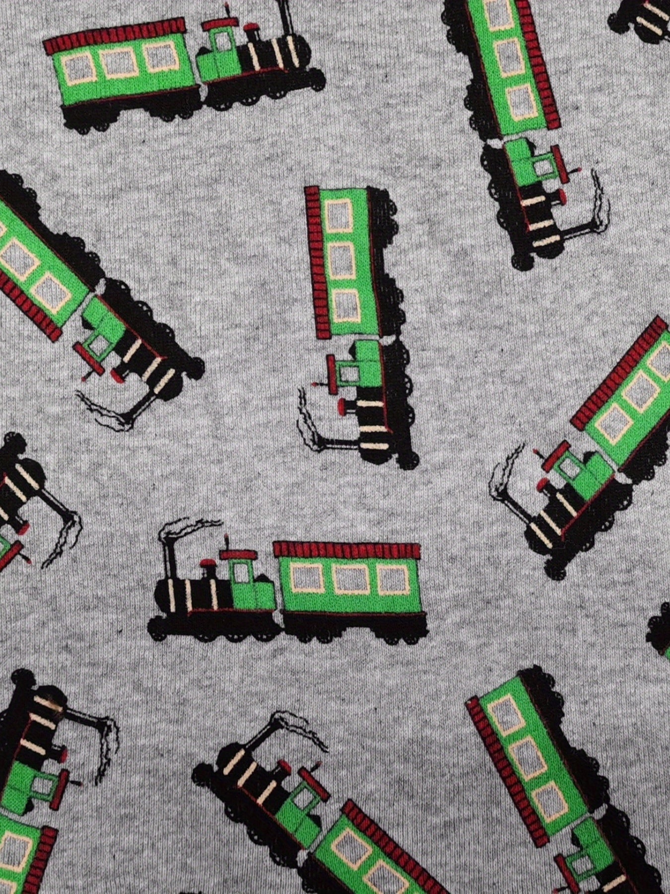 Boys Train Print Lounge Set, Long Sleeve Top & Elastic Waist Trousers