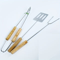 3pcs BBQ Meat Fork Shovel Clip Kit Outdoor Cooking Utensils