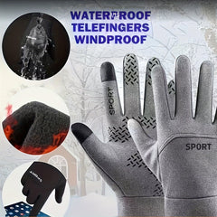 Windproof Warm Cycling Gloves Men's Winter Non-slip Waterproof