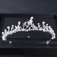 Flower Girl Pearl Headband Crystal Wedding Tiara Hair Piece