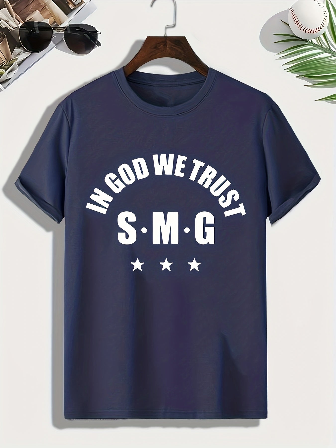 SMG Print Men's Comfy T-shirt for Outdoor Summer