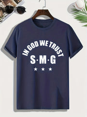 SMG Print Men's Comfy T-shirt for Outdoor Summer