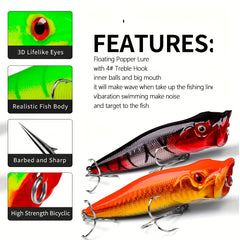 20 25 28pcs Popper Fishing Lure Minnow Sinking Bionic Plastic Fishing Bait