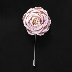 2pcs Wedding Boutonniere Fabric Rose Corsage Outfit Accessory