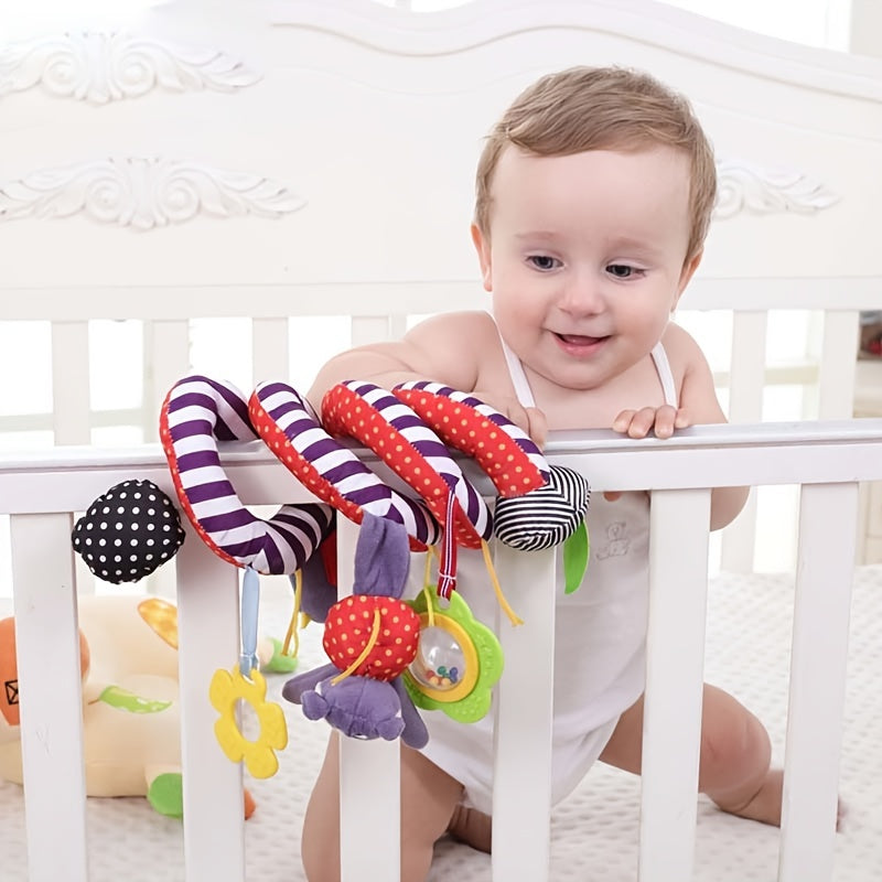 Fun Car Seat Toy Spiral Plush Activity Hanging Toy