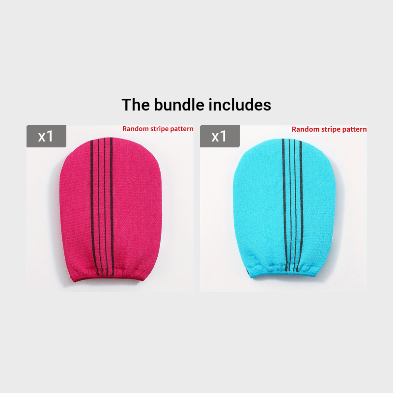 2-in-1 Exfoliating Bath Towels & Gloves Set