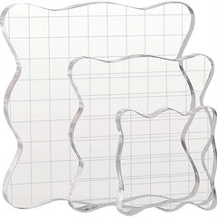 1pc Rubber Stamp Transparent Stamp Set Helper Glass High Crystal Acrylic Handle