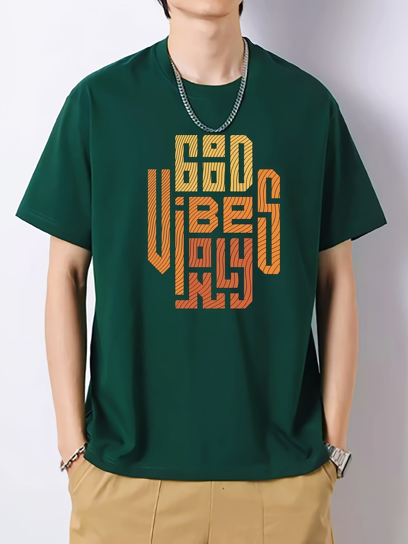 Men's Casual Cotton Printed T-shirt