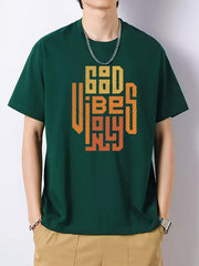 Men's Casual Cotton Printed T-shirt