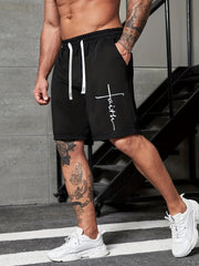 Men's Faith Print Drawstring Shorts