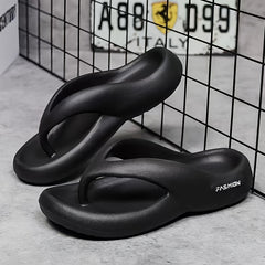 Men's Letter Print Thong Sandals Casual Non Slip Flip-flops