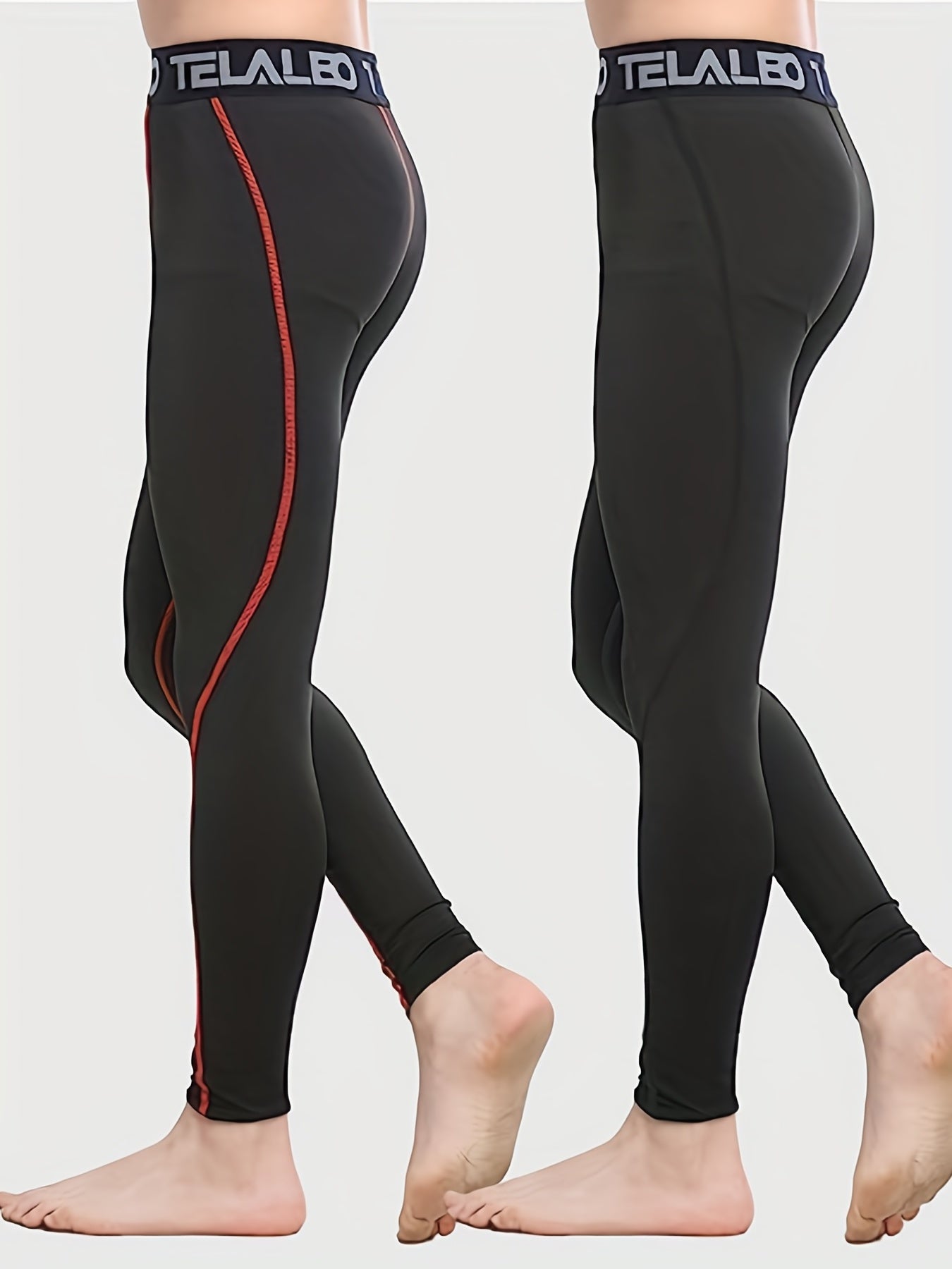 TELALEO Boy's Thermal Compression Leggings Fleece Lined Pants