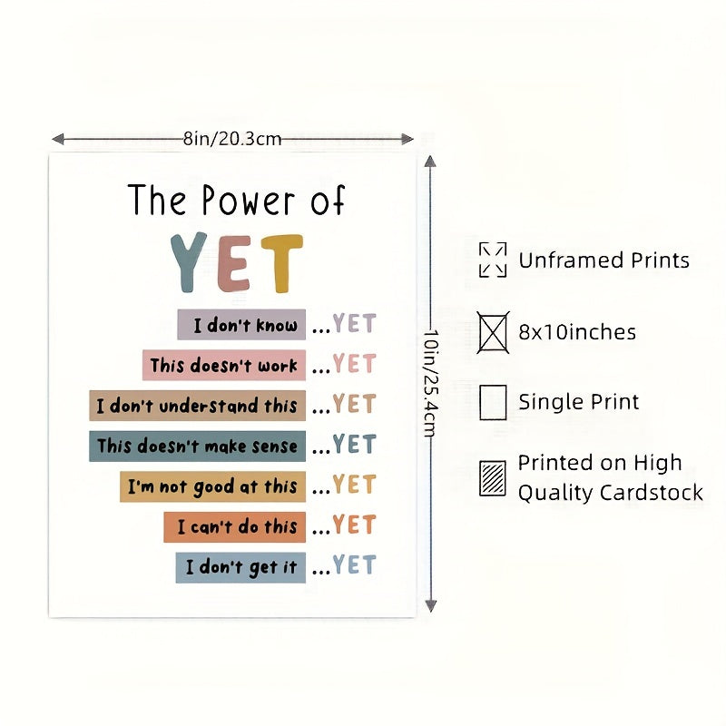 The Power Of Yet Print Therapy Office Decor Poster