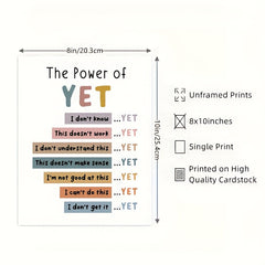 The Power Of Yet Print Therapy Office Decor Poster