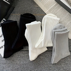 5 Pairs Soft Mid Tube Socks Women's Stockings