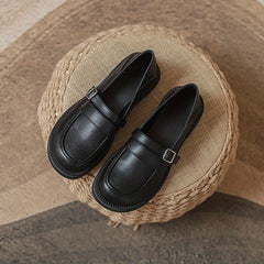 Women's Chunky Heel Loafers Casual Work Shoes