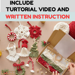 8pcs Christmas Woven Decorations DIY Kit - Perfect Holiday Gift